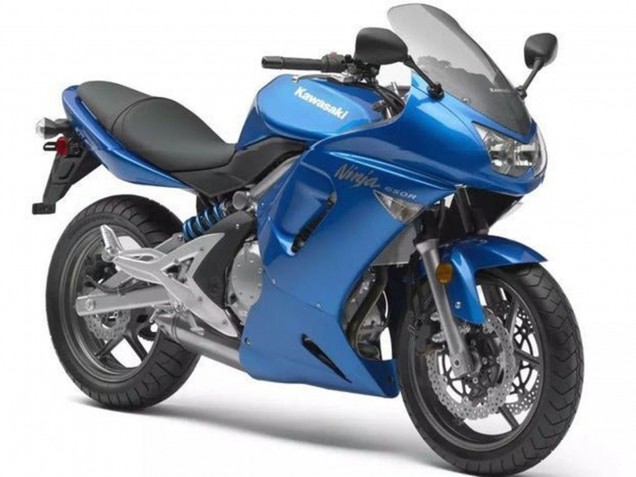 Großhandel Kawasaki Ninja 650 EX650 Motorrad Verkleidung 2006-2008 - Blau Chrome