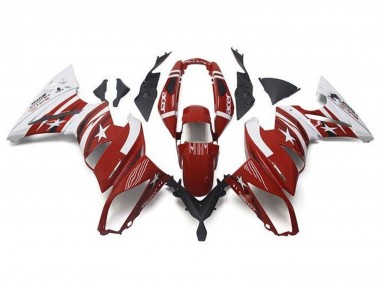 Großhandel Kawasaki Ninja 650 EX650 Motorrad Verkleidung 2009-2011 - Rot Weiss Stern Acer