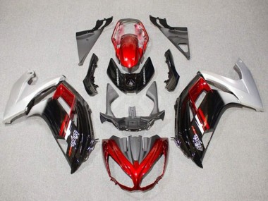 Großhandel Kawasaki Ninja 650 EX650 Motorrad Verkleidung 2012-2016 - Silber Rot Glanzendes Schwarz