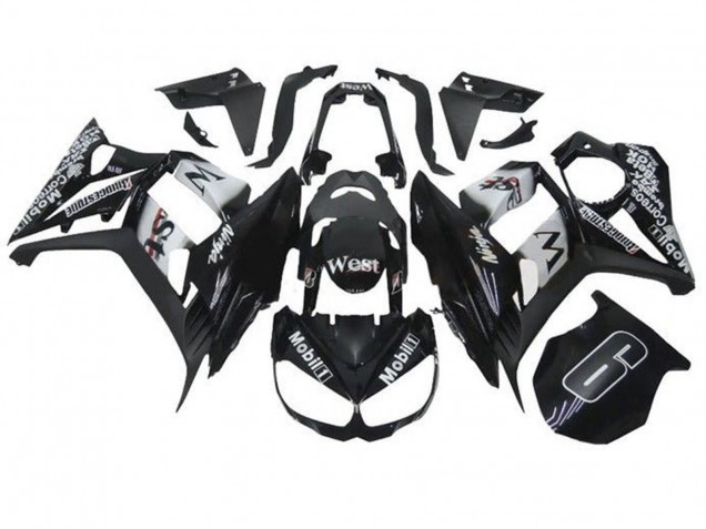 Großhandel Kawasaki Z1000SX Motorrad Verkleidung 2010-2016 - Glanzendes Schwarz Weiss Mobil West