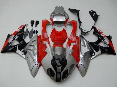 Großhandel BMW S1000RR Motorrad Verkleidung 2009-2014 - Silber Rot Schwarz