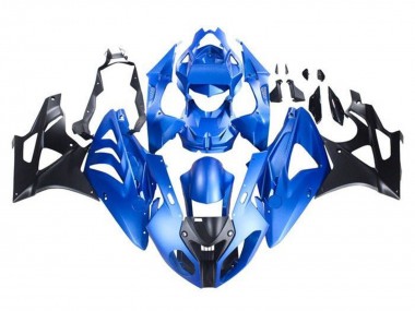 Großhandel BMW S1000RR Motorrad Verkleidung 2009-2014 - Blau Glanzendes Schwarz