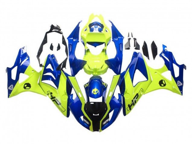 Großhandel BMW S1000RR Motorrad Verkleidung 2009-2014 - Blau Gelb HP