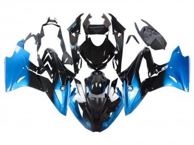 Großhandel BMW S1000RR Motorrad Verkleidung 2015-2016 - Blau Glanzendes Schwarz