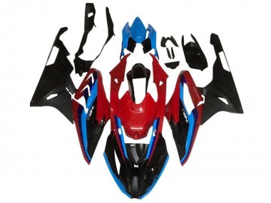 Großhandel BMW S1000RR Motorrad Verkleidung 2015-2016 - Rot Blau Schwarz Streifen