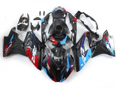 Großhandel BMW S1000RR Motorrad Verkleidung 2017-2018 - Blau Rot Kunst Carbonfaser