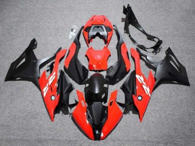 Großhandel BMW S1000RR Motorrad Verkleidung 2019-2022 - Rot Weiss Matt Schwarz