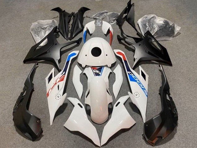 Großhandel BMW S1000RR Motorrad Verkleidung 2019-2022 - Glanzendes Weiss Matt Schwarz Blau