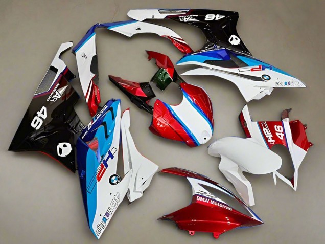 Großhandel BMW S1000RR Motorrad Verkleidung 2019-2022 - Weiss Rot Blau HP