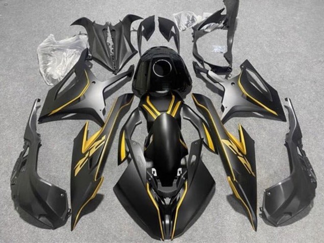 Großhandel BMW S1000RR Motorrad Verkleidung 2019-2022 - Matt Schwarz Gold