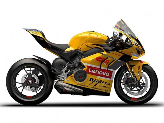 Großhandel Ducati Panigale V4 V4S Motorrad Verkleidung 2022-2024 - Gelb Rot Lenovo
