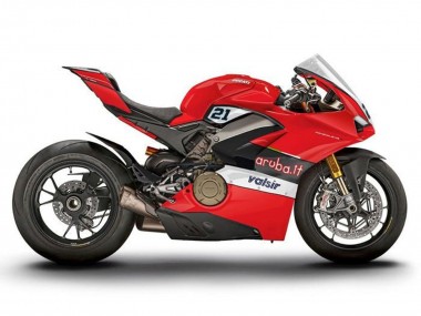 Großhandel Ducati Panigale V4 V4S Motorrad Verkleidung 2018-2019 - Rot Schwarz Weiss Valsir