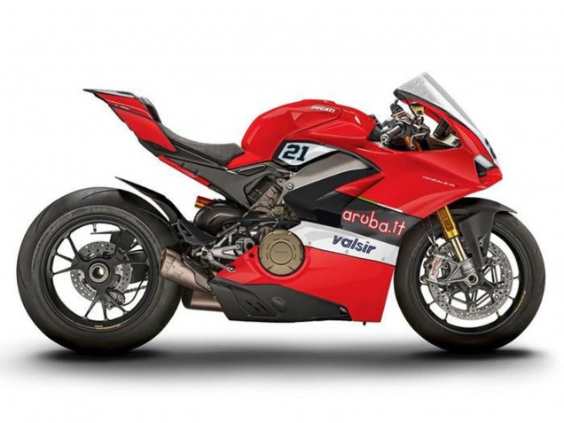 Großhandel Ducati Panigale V4 V4S Motorrad Verkleidung 2018-2019 - Rot Schwarz Weiss Valsir