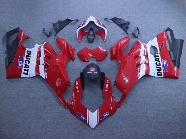 Großhandel Ducati Panigale V4 V4S Motorrad Verkleidung 2020-2021 - Weiss Rot Matt Schwarz Tim