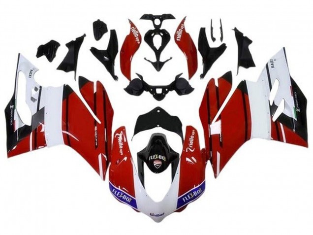 Großhandel Ducati 959/1299 Motorrad Verkleidung 2015-2020 - Weiss Rot Blau Glanzendes Schwarz Unibat Flex-Box