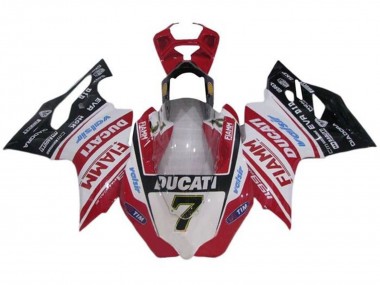 Großhandel Ducati Panigale 1199 Motorrad Verkleidung 2011-2014 - Weiss Rot Glanzendes Schwarz Fiamm Tim 7