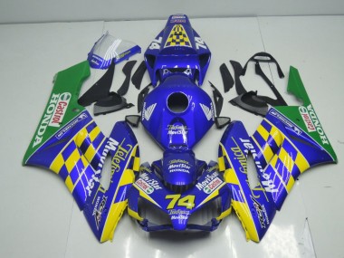 Großhandel Honda CBR1000RR Motorrad Verkleidung 2004-2005 - Blau Gelb Grun MoviStar