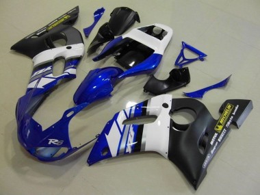 Großhandel Yamaha YZF R6 Motorrad Verkleidung 1998-2002 - Weiss Blau Matt Schwarz Motul Michelin