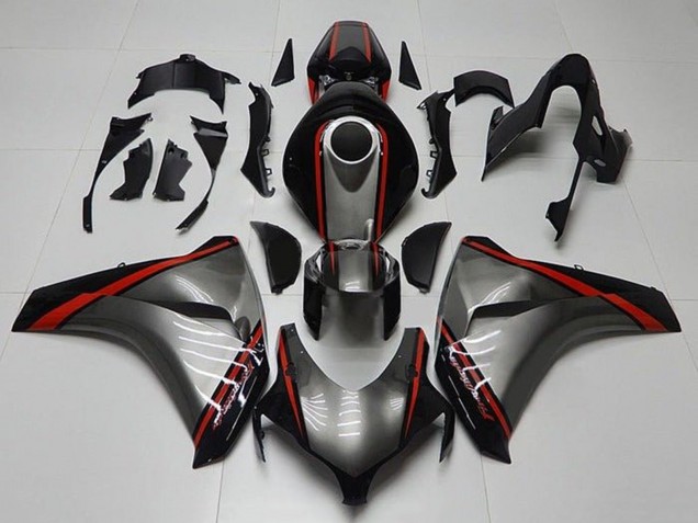 Großhandel Honda CBR1000RR Motorrad Verkleidung 2008-2011 - Grau Rot Glanzendes Schwarz Streifen