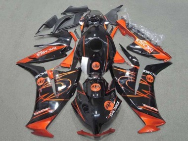 Großhandel Honda CBR1000RR Motorrad Verkleidung 2012-2016 - Orange Glanzendes Schwarz BACARDI