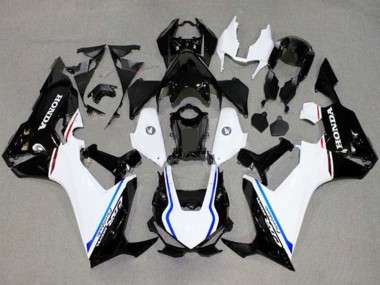 Großhandel Honda CBR1000RR Motorrad Verkleidung 2017-2023 - Weiss Blau Glanzendes Schwarz Streifen