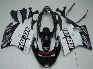 Großhandel Honda CBR1100XX Blackbird Motorrad Verkleidung 1996-2007 - Glanzendes Schwarz Weiss Rot Repsol