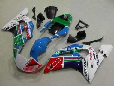 Großhandel Yamaha YZF R6 Motorrad Verkleidung 1998-2002 - Weiss Blau Grun Rot Fiat Motul Michelin Dunlop