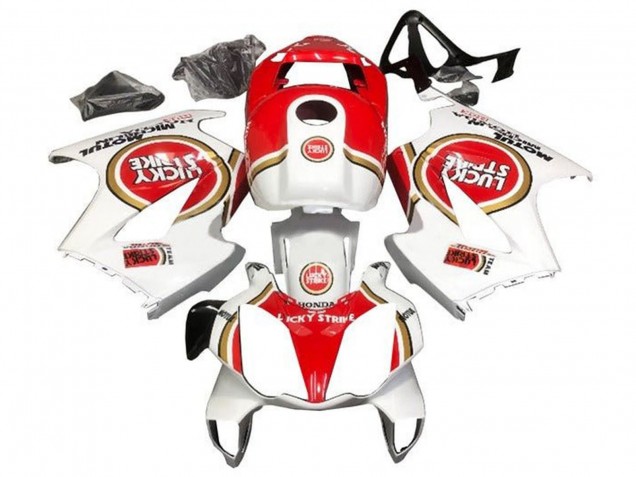 Großhandel Honda VFR 800 Motorrad Verkleidung 2002-2013 - Weiss Rot Lucky Strike