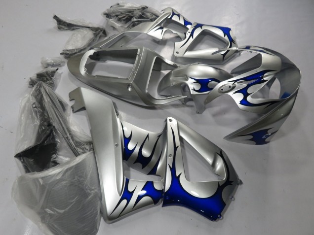 Großhandel Honda CBR900RR 929 Motorrad Verkleidung 2000-2001 - Silber Blau Tribal