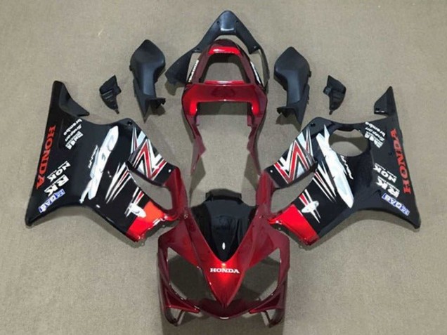 Großhandel Honda CBR600 F4i Motorrad Verkleidung 2001-2003 - Bonbon Rot Glanzendes Schwarz