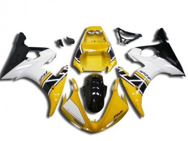 Großhandel Yamaha YZF R6 Motorrad Verkleidung 2003-2004 - Gelb Weiss Glanzendes Schwarz