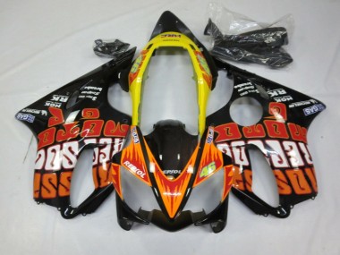 Großhandel Honda CBR600 F4i Motorrad Verkleidung 2004-2007 - Gelb Orange Glanzendes Schwarz Rossi