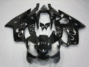 Großhandel Honda CBR600 F4i Motorrad Verkleidung 2004-2007 - Glanzendes Schwarz Weiss Flamme