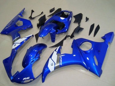 Großhandel Yamaha YZF R6 Motorrad Verkleidung 2003-2004 - Blau Weiss OEM Stil