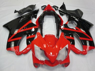Großhandel Honda CBR600 F4i Motorrad Verkleidung 2004-2007 - Rot Glanzendes Schwarz