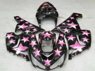 Großhandel Kawasaki ZX6R Motorrad Verkleidung 2005-2006 - Schwarz Rosa Stern