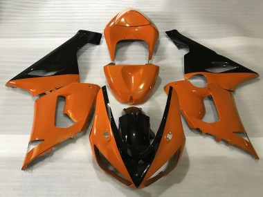 Großhandel Kawasaki ZX6R Motorrad Verkleidung 2005-2006 - Orange Schwarz