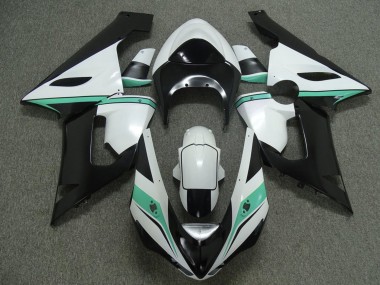 Großhandel Kawasaki ZX6R Motorrad Verkleidung 2005-2006 - Weiss Schwarz Grun