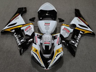Großhandel Kawasaki ZX6R Motorrad Verkleidung 2005-2006 - Weiss Schwarz Gold Rot Rizoma Playboy
