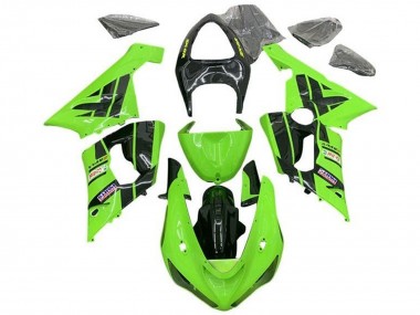 Großhandel Kawasaki ZX6R Motorrad Verkleidung 2005-2006 - Hellgrun Schwarz Castrol