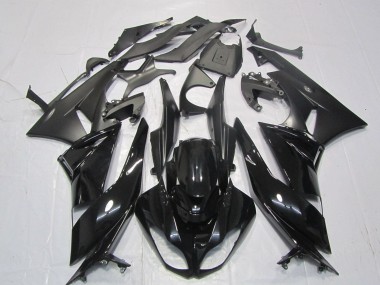 Großhandel Kawasaki ZX6R Motorrad Verkleidung 2007-2008 - Glanzendes Schwarz Matt Schwarz