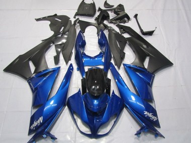 Großhandel Kawasaki ZX6R Motorrad Verkleidung 2007-2008 - Blau Matt Schwarz Weiss