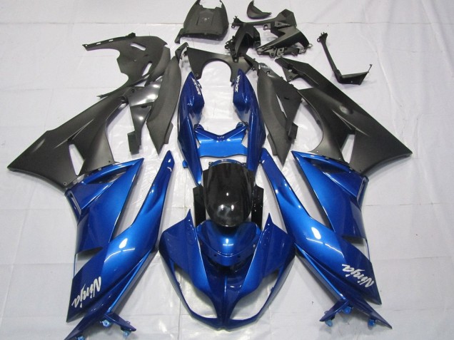 Großhandel Kawasaki ZX6R Motorrad Verkleidung 2007-2008 - Blau Matt Schwarz Weiss