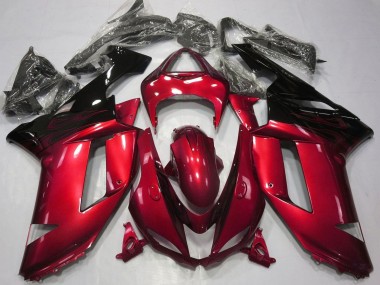 Großhandel Kawasaki ZX6R Motorrad Verkleidung 2007-2008 - Bonbon Rot Schwarz