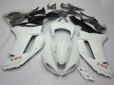 Großhandel Kawasaki ZX6R Motorrad Verkleidung 2007-2008 - Matt Weiss Rot