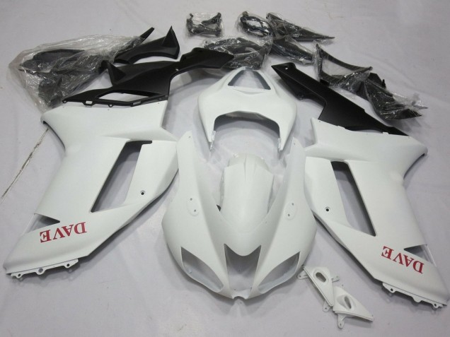 Großhandel Kawasaki ZX6R Motorrad Verkleidung 2007-2008 - Matt Weiss Rot