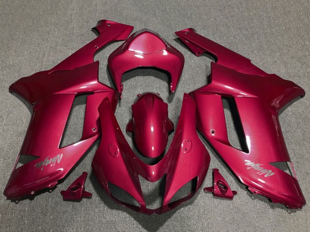 Großhandel Kawasaki ZX6R Motorrad Verkleidung 2007-2008 - Rot Chrome