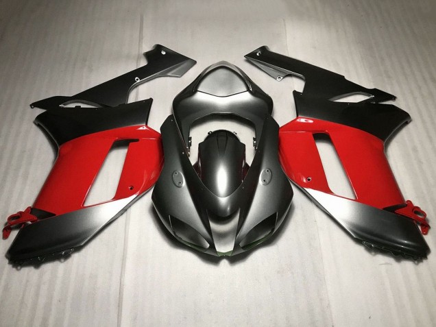 Großhandel Kawasaki ZX6R Motorrad Verkleidung 2007-2008 - Silber Rot