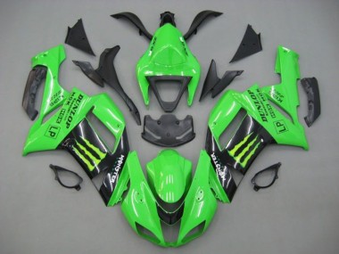 Großhandel Kawasaki ZX6R Motorrad Verkleidung 2007-2008 - Grun Schwarz Monster Energy