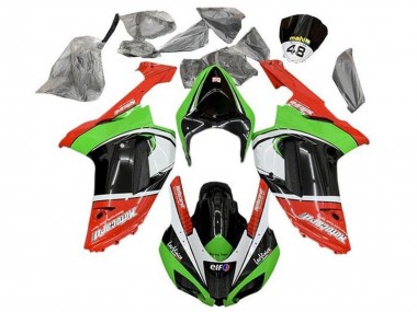 Großhandel Kawasaki ZX6R Motorrad Verkleidung 2007-2008 - Rot Grun Schwarz Weiss
